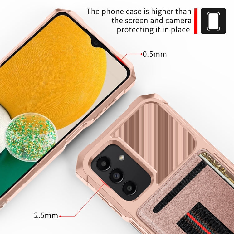 For Samsung Galaxy A12 ZM06 Card Bag TPU + Leather Phone Case