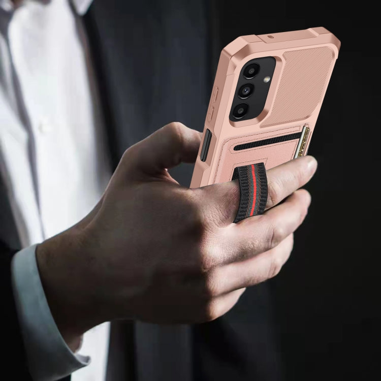 For Samsung Galaxy A12 ZM06 Card Bag TPU + Leather Phone Case