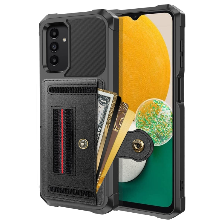 For Samsung Galaxy A12 ZM06 Card Bag TPU + Leather Phone Case