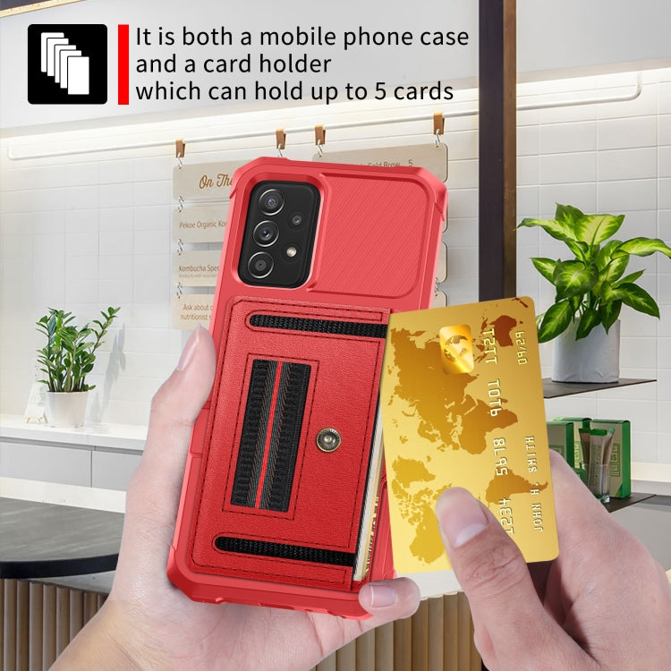 For Samsung Galaxy A33 5G ZM06 Card Bag TPU + Leather Phone Case