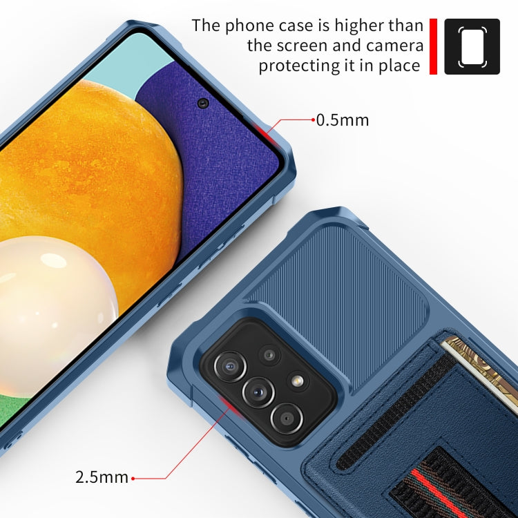 For Samsung Galaxy A52 5G / 4G ZM06 Card Bag TPU + Leather Phone Case