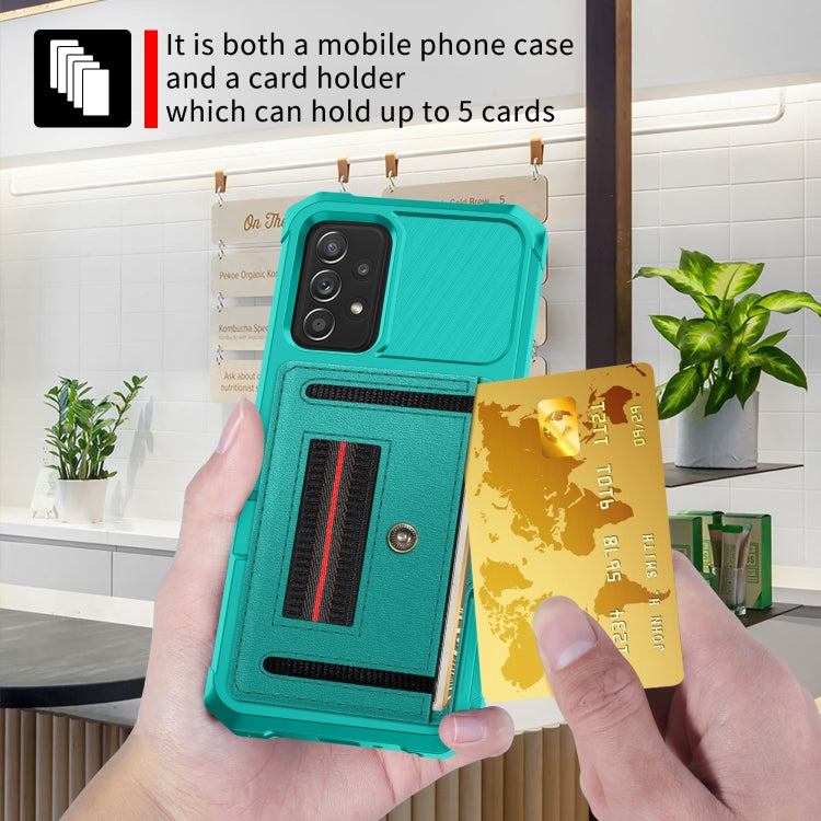 For Samsung Galaxy A73 5G ZM06 Card Bag TPU + Leather Phone Case
