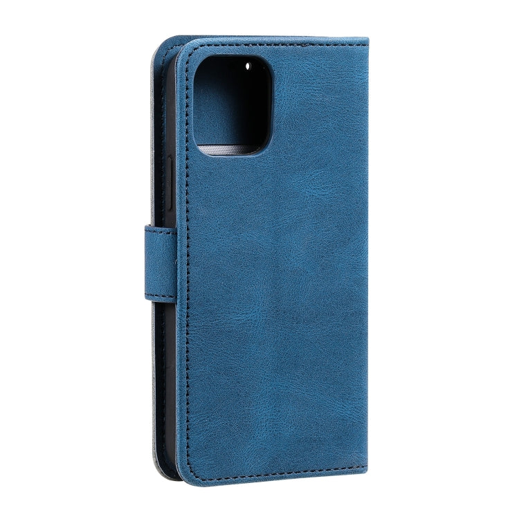 For iPhone 14 Pro Max Stitching Calf Texture Leather Case