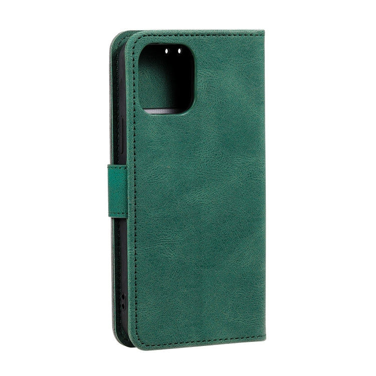 For iPhone 14 Pro Max Stitching Calf Texture Leather Case