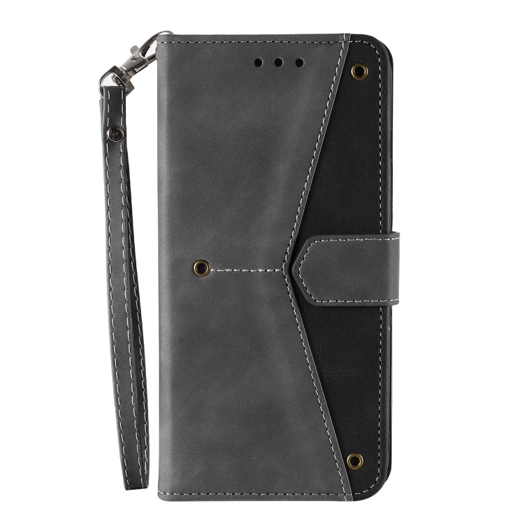For iPhone 14 Pro Max Stitching Calf Texture Leather Case
