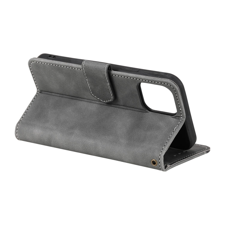 For iPhone 14 Pro Max Stitching Calf Texture Leather Case