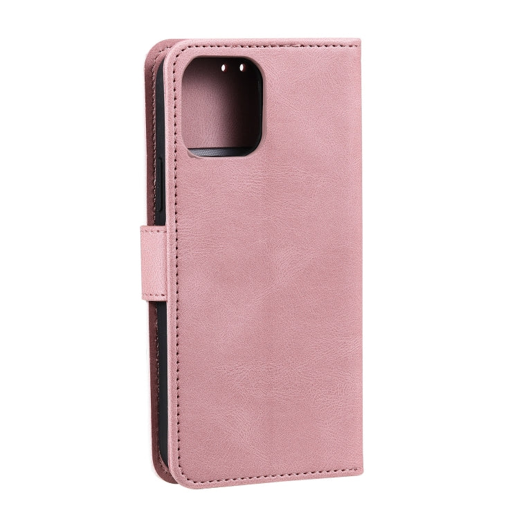 For iPhone 14 Pro Max Stitching Calf Texture Leather Case