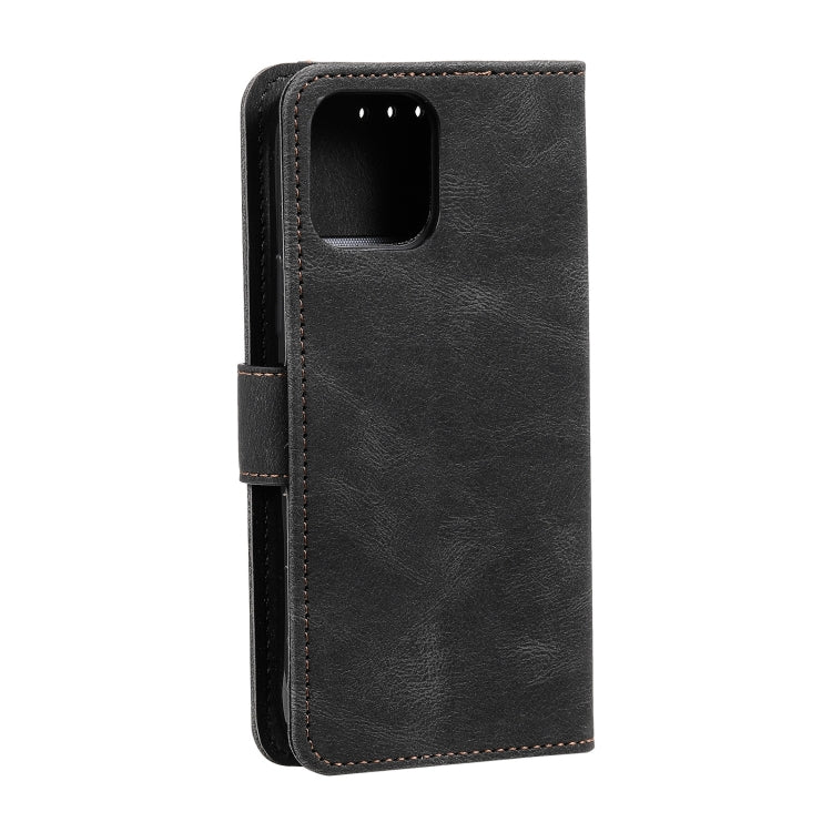 For iPhone 14 Pro Stitching Calf Texture Leather Case