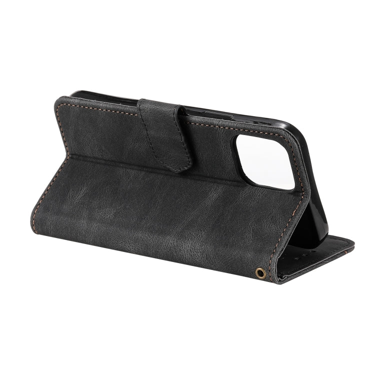 For iPhone 14 Pro Stitching Calf Texture Leather Case