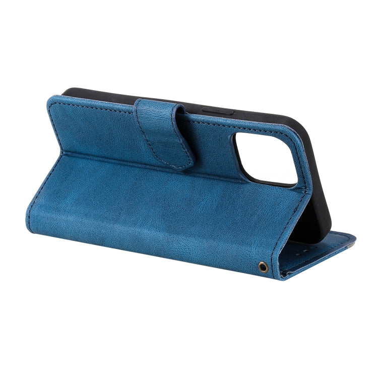 For iPhone 14 Stitching Calf Texture Leather Case