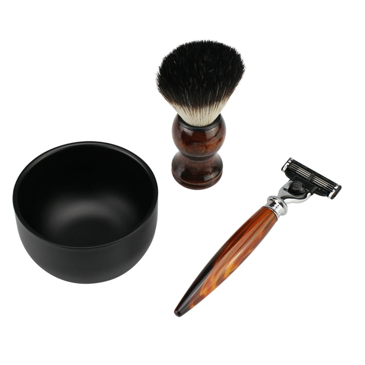 FK-14 Men Manual Shaving Razor Kit with Shaving Brush / Bowl / Brush Stand / Blades