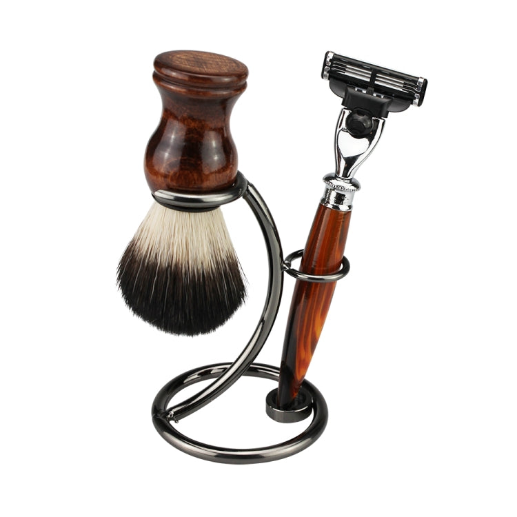FK-14 Men Manual Shaving Razor Kit with Shaving Brush / Bowl / Brush Stand / Blades