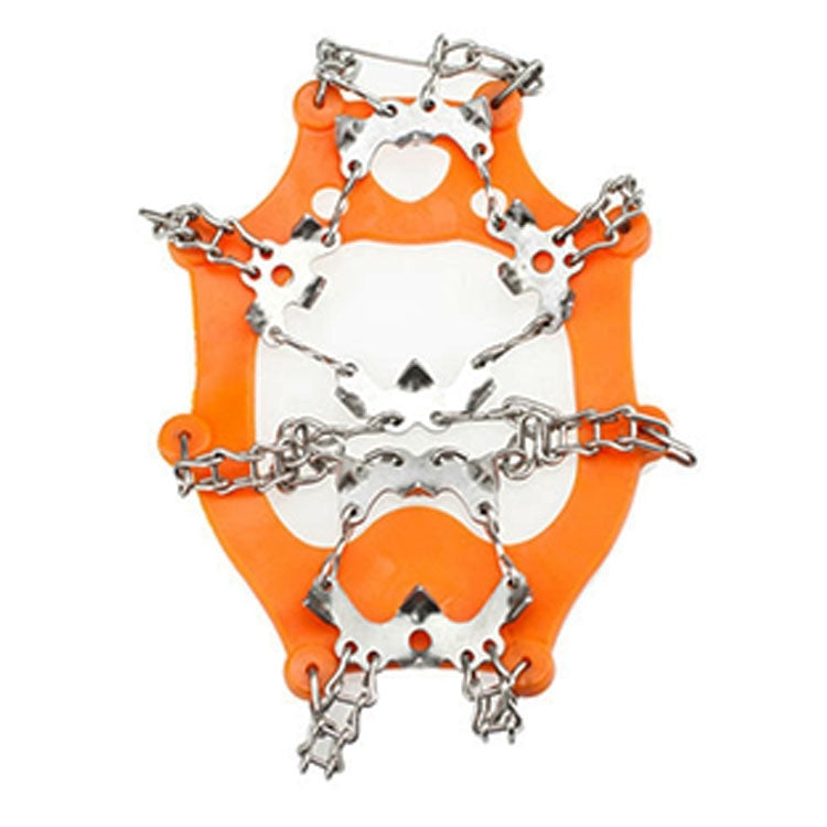 1 Pair 19 Teeth Anti-Slip Ice Gripper Hiking Climbing Chain Shoes Covers, Size:XL