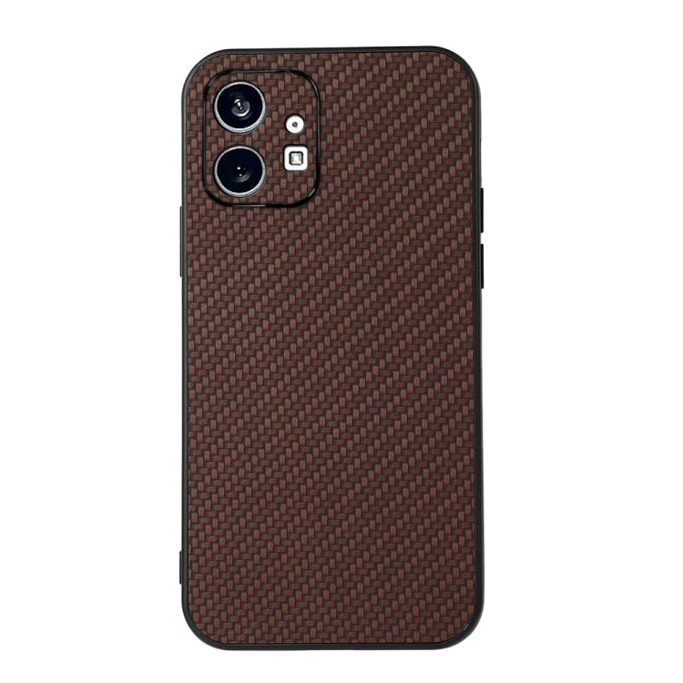 For Nothing Phone 1 Carbon Fiber Texture PU Phone Case