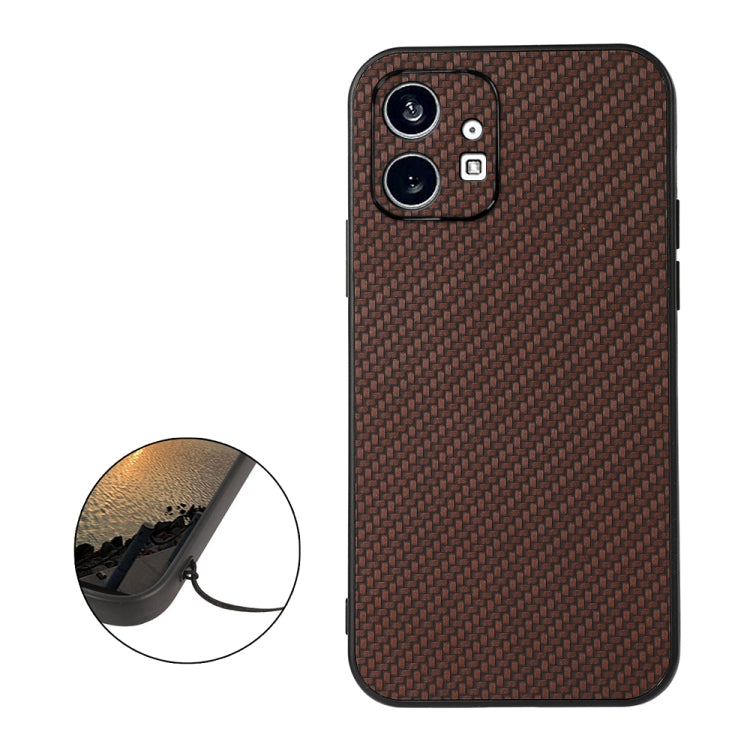 For Nothing Phone 1 Carbon Fiber Texture PU Phone Case