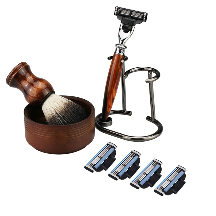 FK-16 Men Manual Shaving Razor Kit with Shaving Brush / Bowl / Brush Stand / Blades
