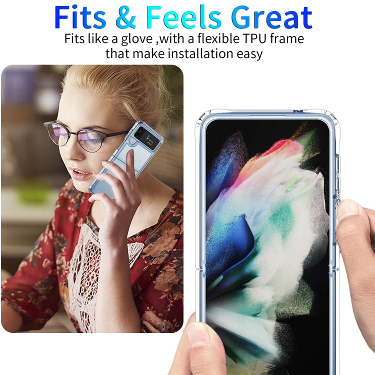 For Samsung Galaxy Z Flip4 PC + TPU Transparent Protective Phone Case(Transparent)