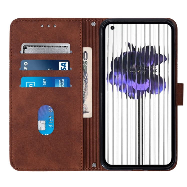 For Nothing Phone 1 Crossbody 3D Embossed Flip Leather Phone Case