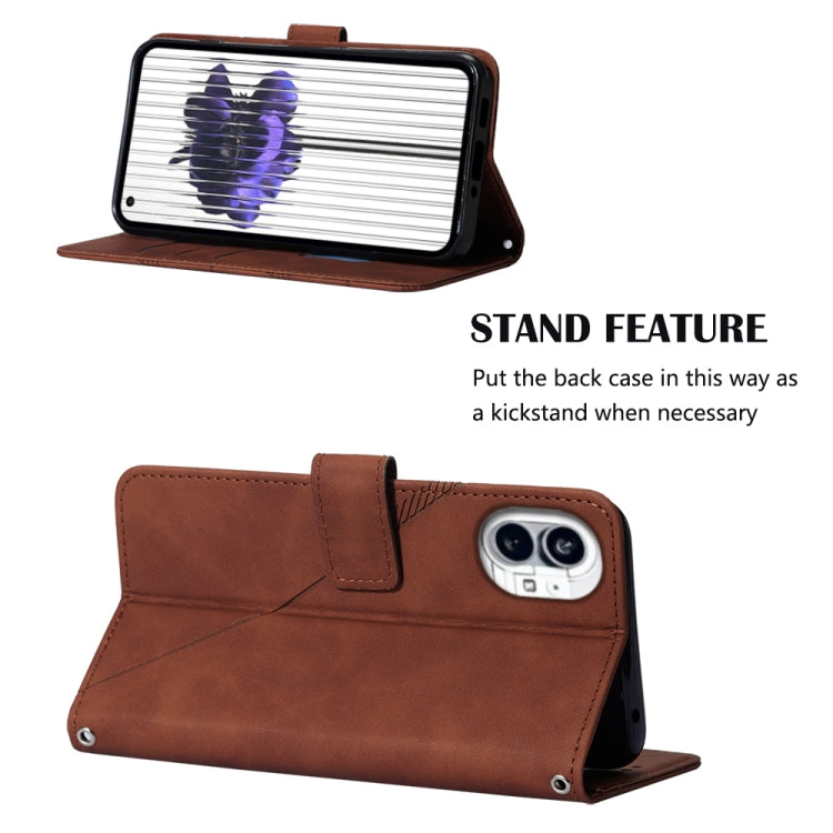 For Nothing Phone 1 Crossbody 3D Embossed Flip Leather Phone Case