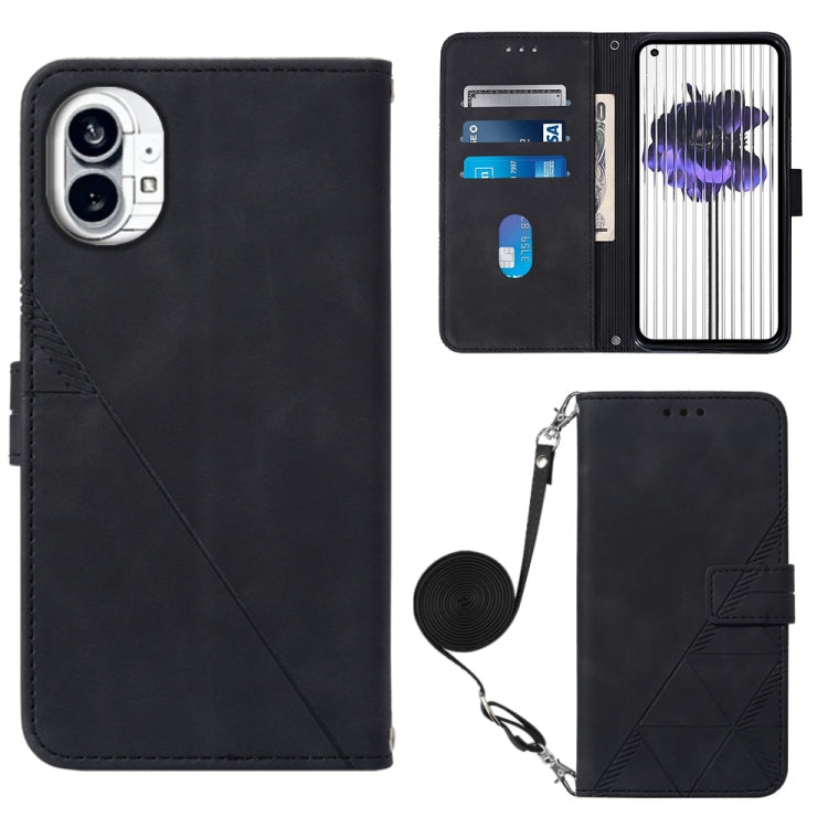 For Nothing Phone 1 Crossbody 3D Embossed Flip Leather Phone Case