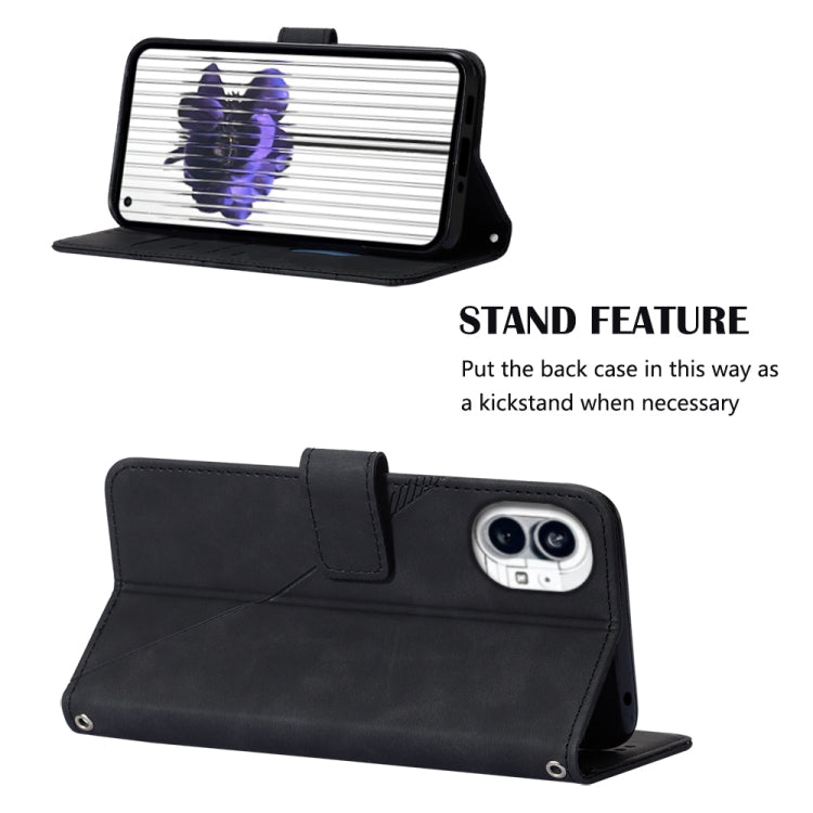 For Nothing Phone 1 Crossbody 3D Embossed Flip Leather Phone Case