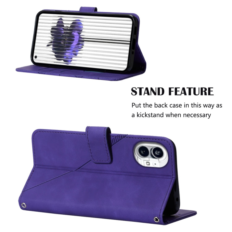 For Nothing Phone 1 Crossbody 3D Embossed Flip Leather Phone Case