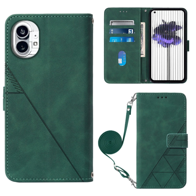 For Nothing Phone 1 Crossbody 3D Embossed Flip Leather Phone Case