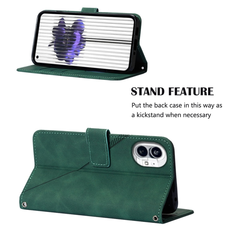For Nothing Phone 1 Crossbody 3D Embossed Flip Leather Phone Case