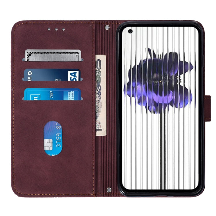 For Nothing Phone 1 Crossbody 3D Embossed Flip Leather Phone Case