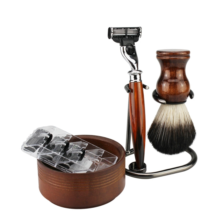 FK-16 Men Manual Shaving Razor Kit with Shaving Brush / Bowl / Brush Stand / Blades