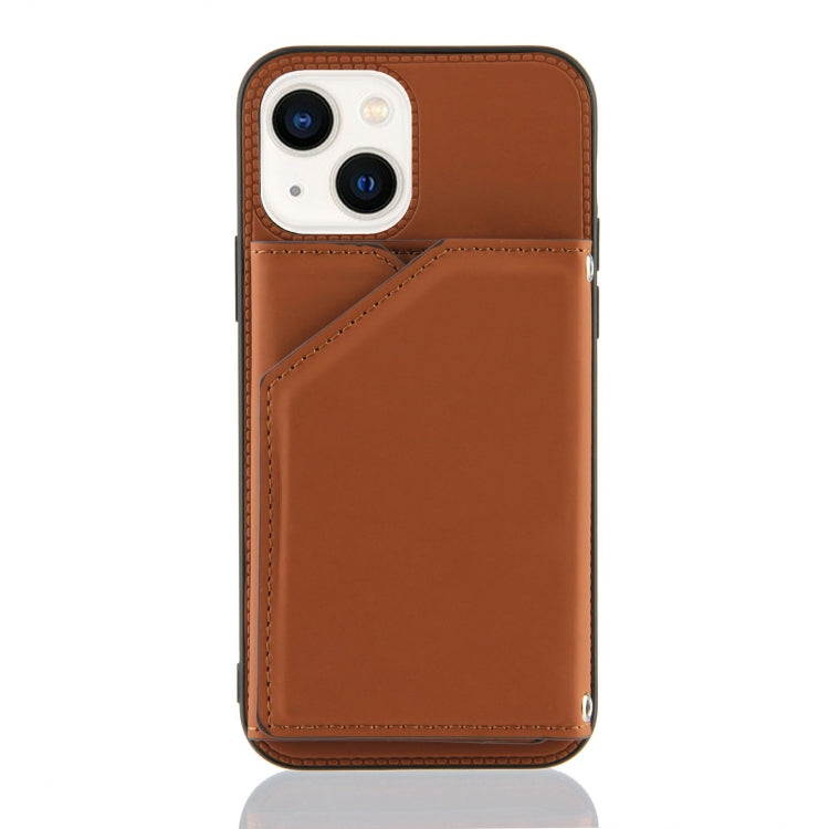 For iPhone 14 Skin Feel PU + TPU + PC Back Cover Shockproof Case /13