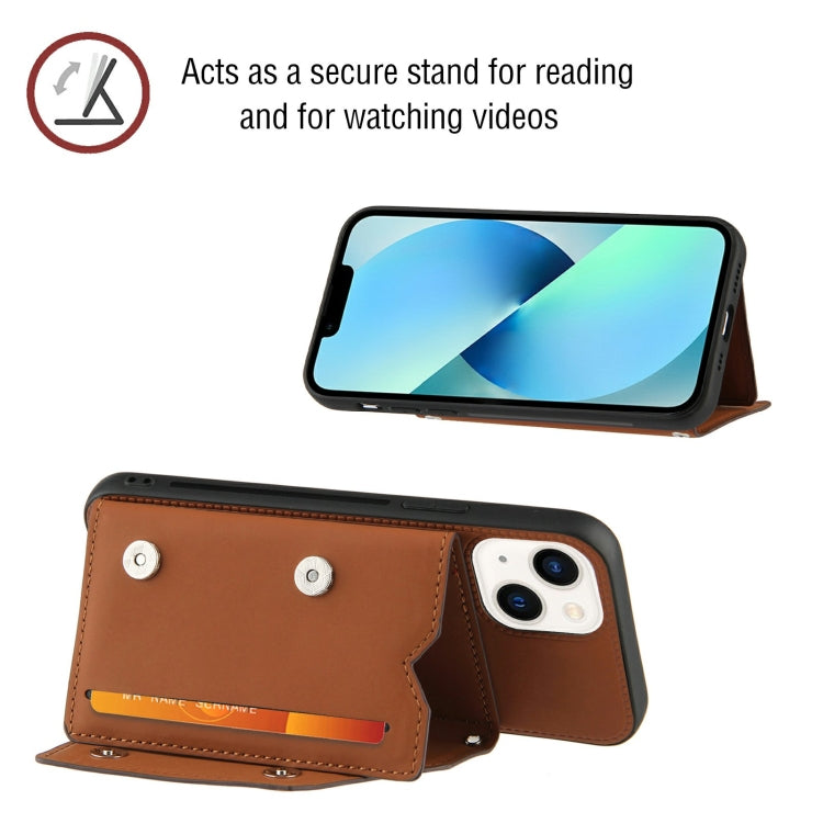 For iPhone 14 Skin Feel PU + TPU + PC Back Cover Shockproof Case /13