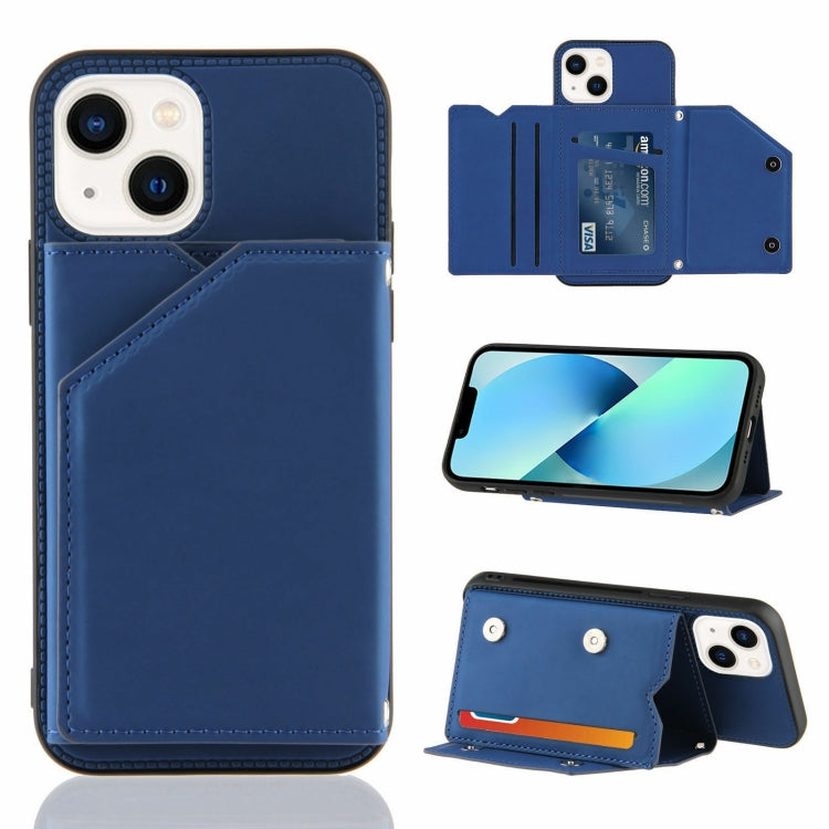 For iPhone 14 Skin Feel PU + TPU + PC Back Cover Shockproof Case /13