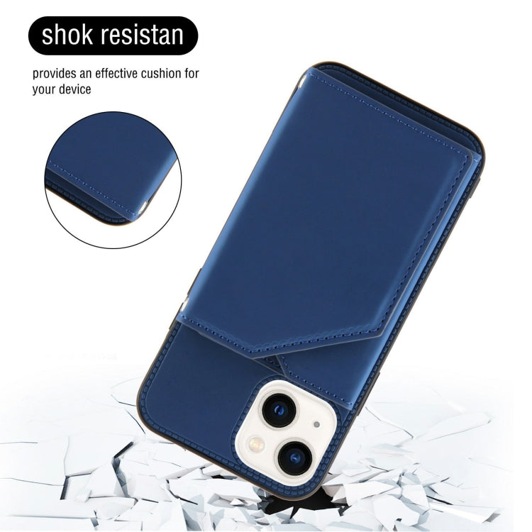 For iPhone 14 Skin Feel PU + TPU + PC Back Cover Shockproof Case /13