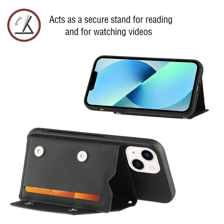 For iPhone 14 Skin Feel PU + TPU + PC Back Cover Shockproof Case /13