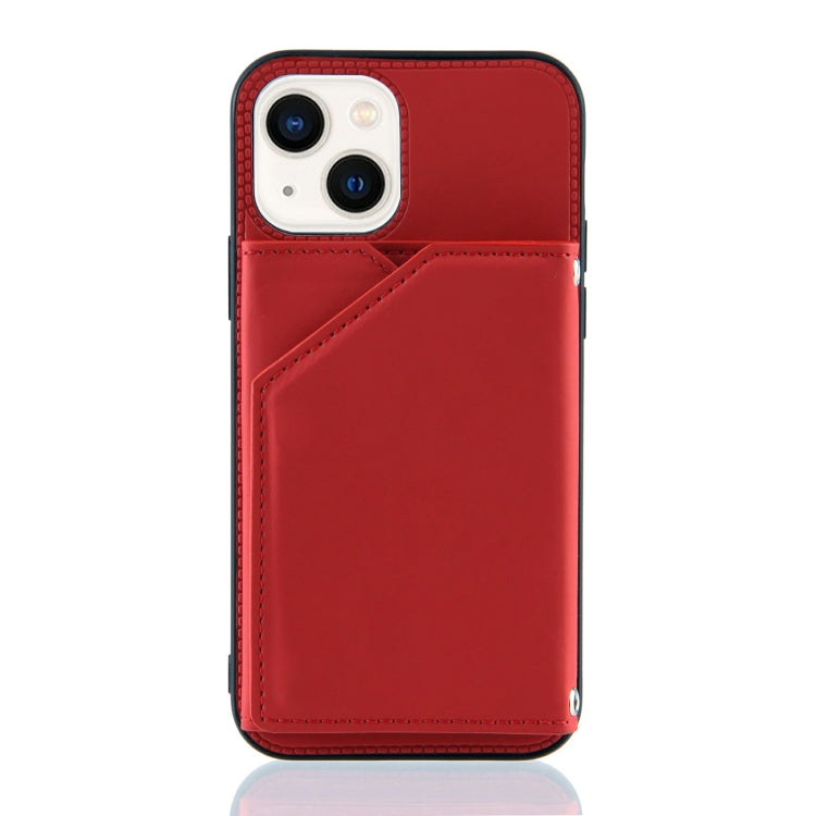 For iPhone 14 Skin Feel PU + TPU + PC Back Cover Shockproof Case /13