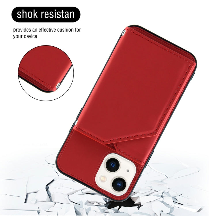 For iPhone 14 Skin Feel PU + TPU + PC Back Cover Shockproof Case /13