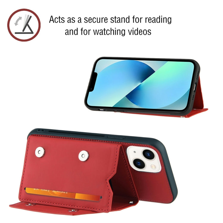 For iPhone 14 Skin Feel PU + TPU + PC Back Cover Shockproof Case /13