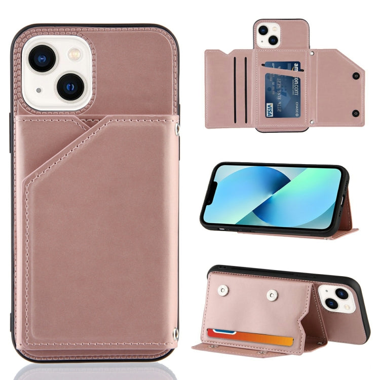 For iPhone 14 Skin Feel PU + TPU + PC Back Cover Shockproof Case /13