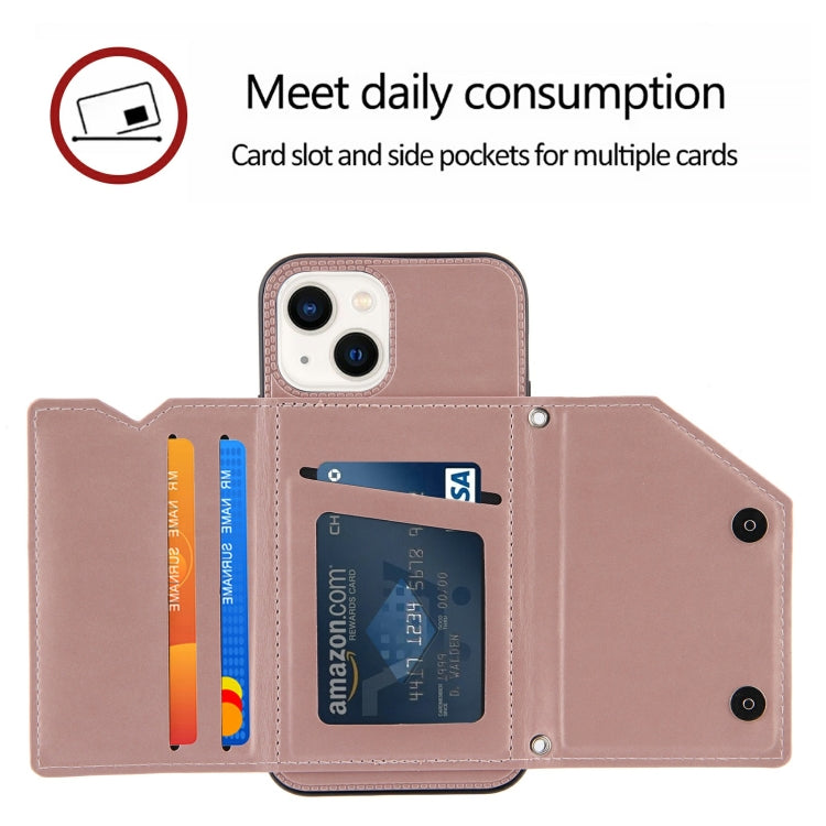 For iPhone 14 Skin Feel PU + TPU + PC Back Cover Shockproof Case /13