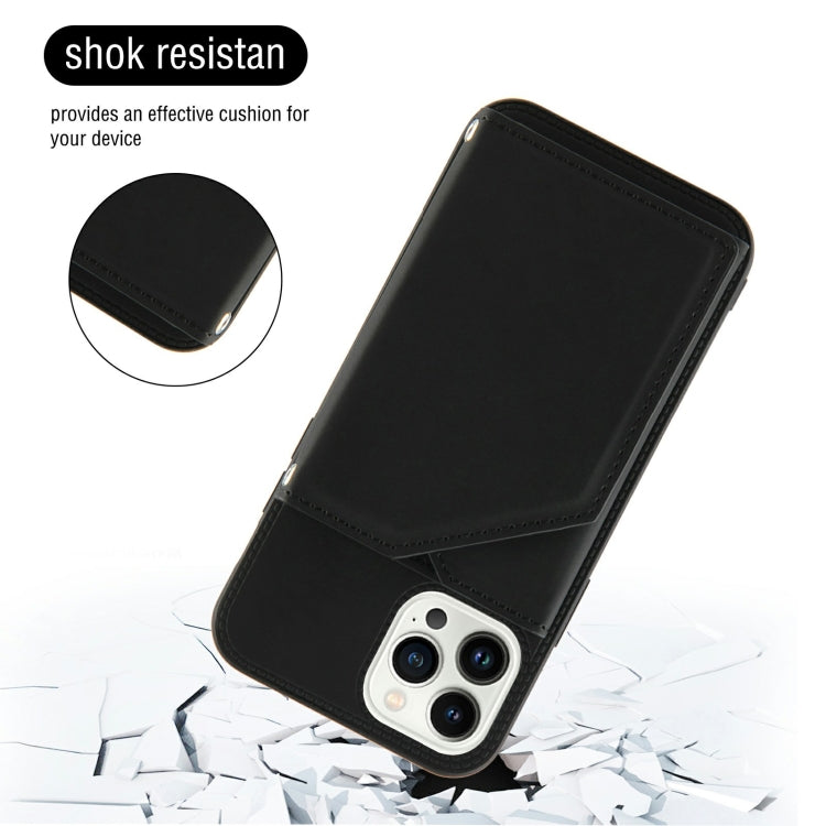 For iPhone 14 Pro Max Skin Feel PU + TPU + PC Back Cover Shockproof Case