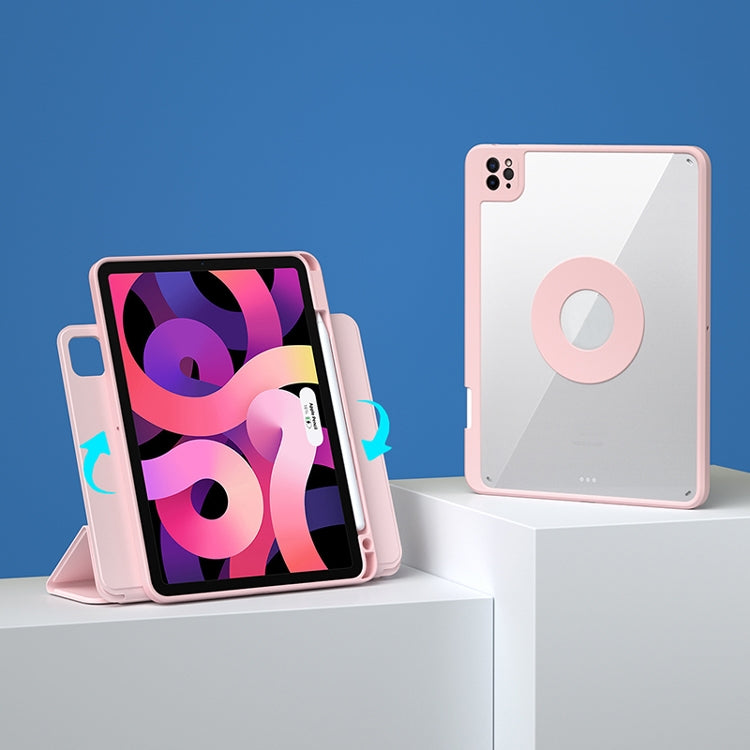 For iPad mini 6 Magnetic Rotating Clear Back Smart Tablet Case
