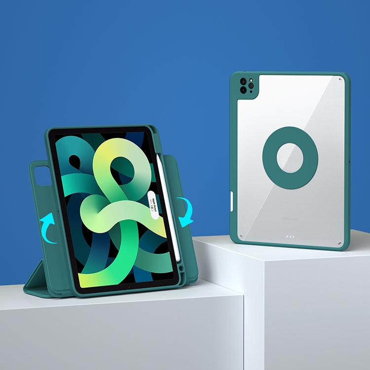 For iPad mini 6 Magnetic Rotating Clear Back Smart Tablet Case