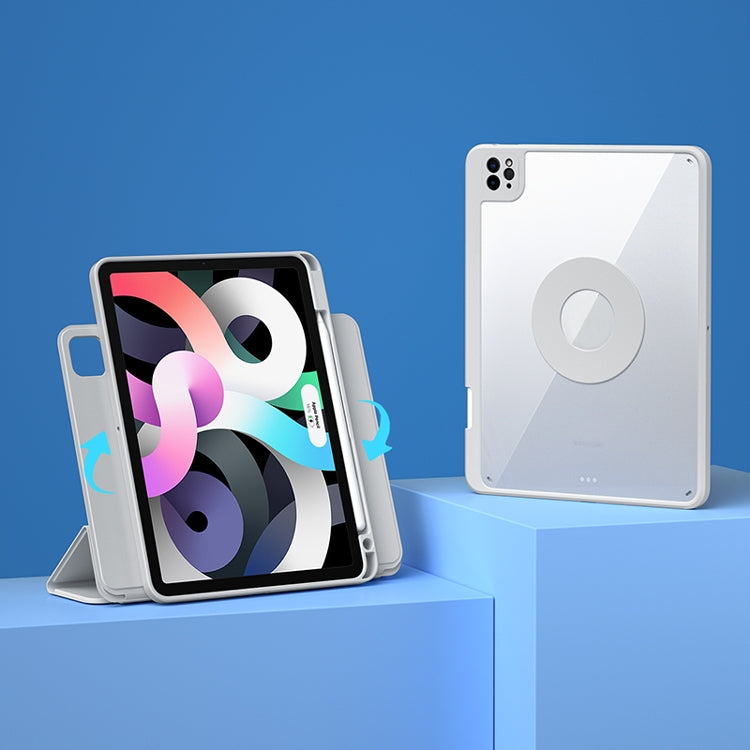 Magnetic Rotating Clear Back Smart Tablet Case For iPad Air 2022 / 2020 10.9
