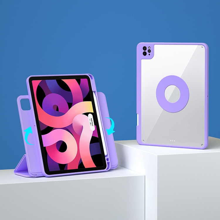 Magnetic Rotating Clear Back Smart Tablet Case For iPad Air 2022 / 2020 10.9