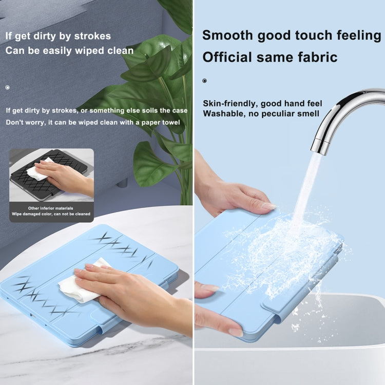 For iPad Pro 11 2022 / 2021 / 2020 / 2018 Magnetic Rotating Clear Back Smart Tablet Case