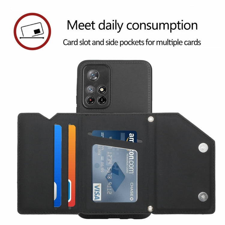 For Xiaomi Redmi Note 11 5G/Poco M4 Pro 5G Skin Feel PU + TPU + PC Back Cover Shockproof Case