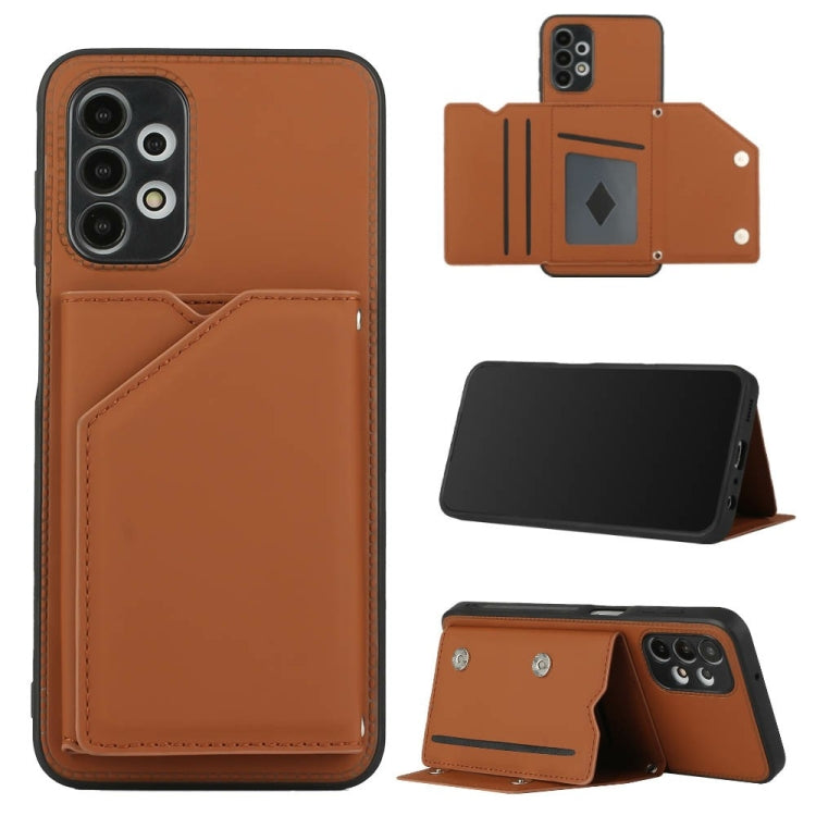For Samsung Galaxy A13 4G Skin Feel PU + TPU + PC Back Cover Shockproof Case