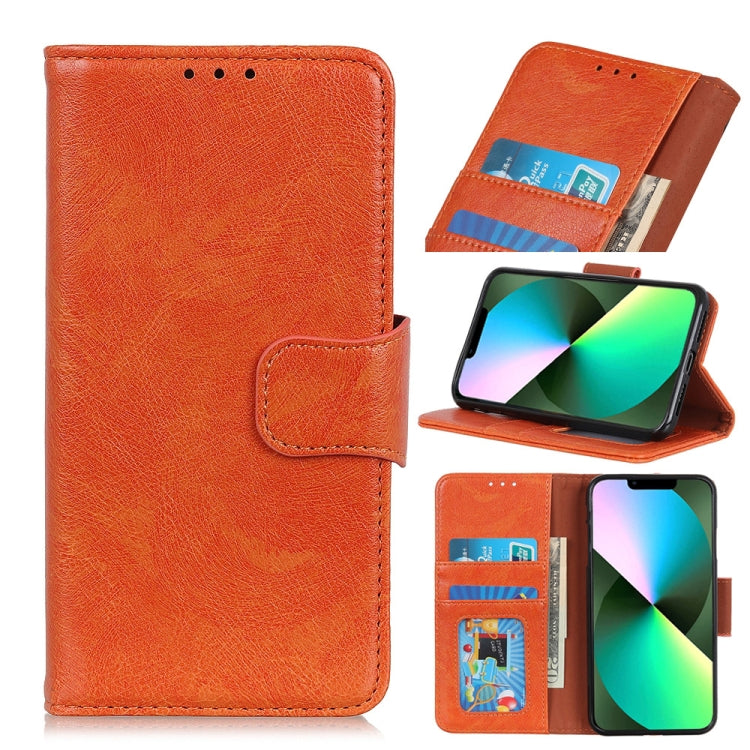 For iPhone 14 Plus Nappa Texture Leather Case