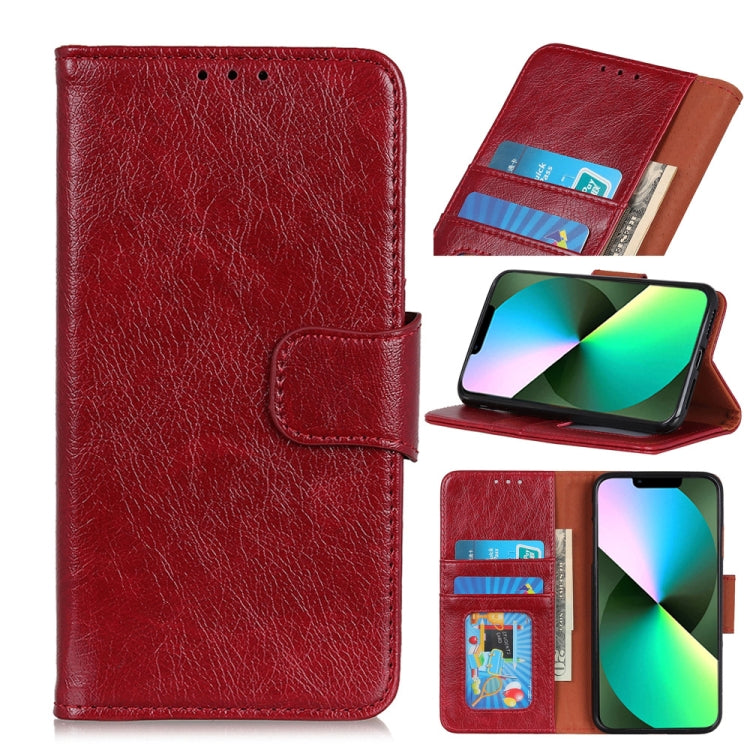 For iPhone 14 Plus Nappa Texture Leather Case